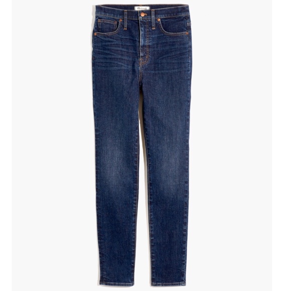 NWT Madewell Tall 11" High-Rise Skinny Jeans in Birchfield Wash Size 28 Tall - Picture 5 of 16